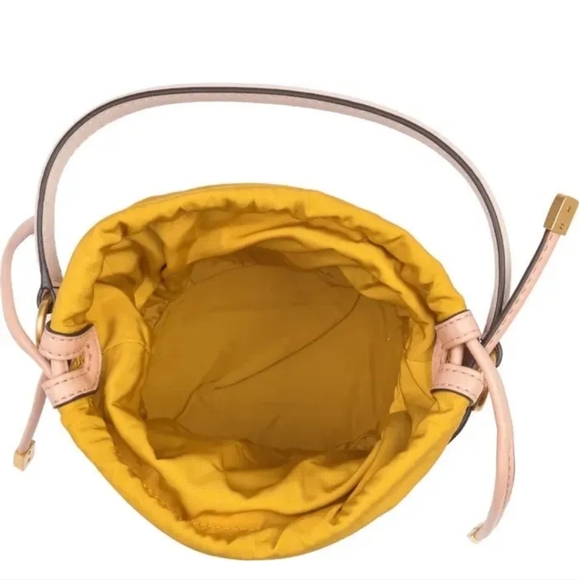 NWT Tory Burch Robinson Appliqué Mini Bucket Bag $428 Ballerina Pink - Picture 11 of 14